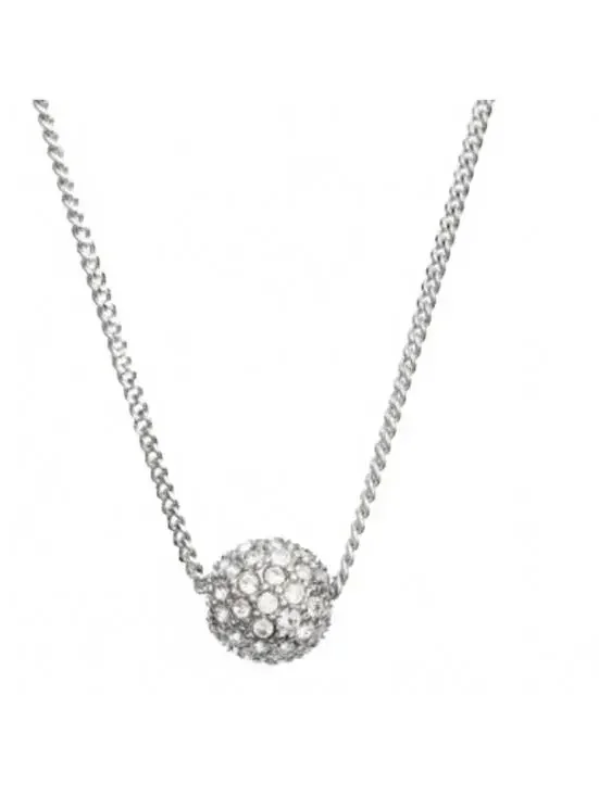 Givenchy Silver Tone Crystal Fireball Pendant 16” - Picture 2 of 3